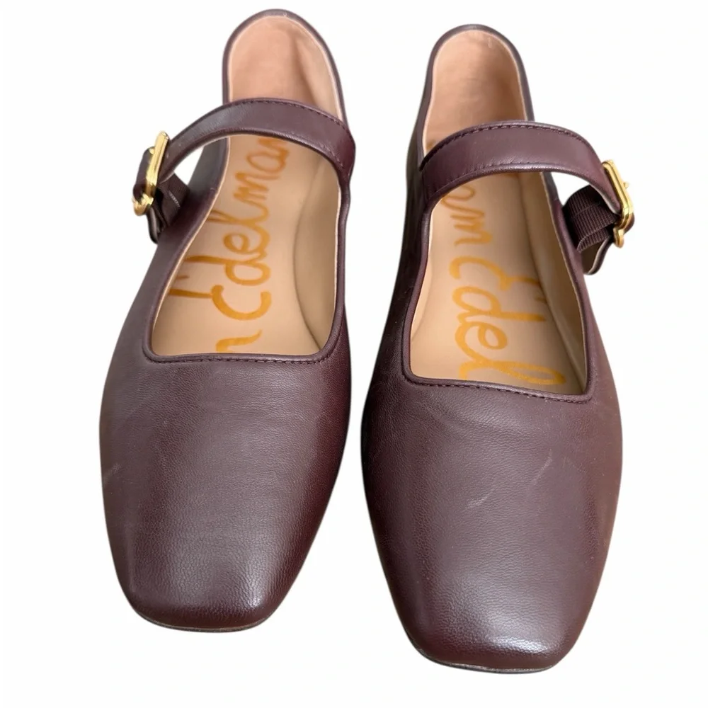 Sam Edelman Michaela Mary Jane Flat with Gold Buckle - Picture 3 of 6